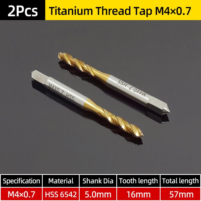 HSS Spiralgewindebohrer Titanbeschichtet Metrisch SAE Gewindebohrer Bohrer M3-M8 Oder M2-M12 Maschinengewindebohrer Gewindeschneidwerkzeug Handwerkzeuge