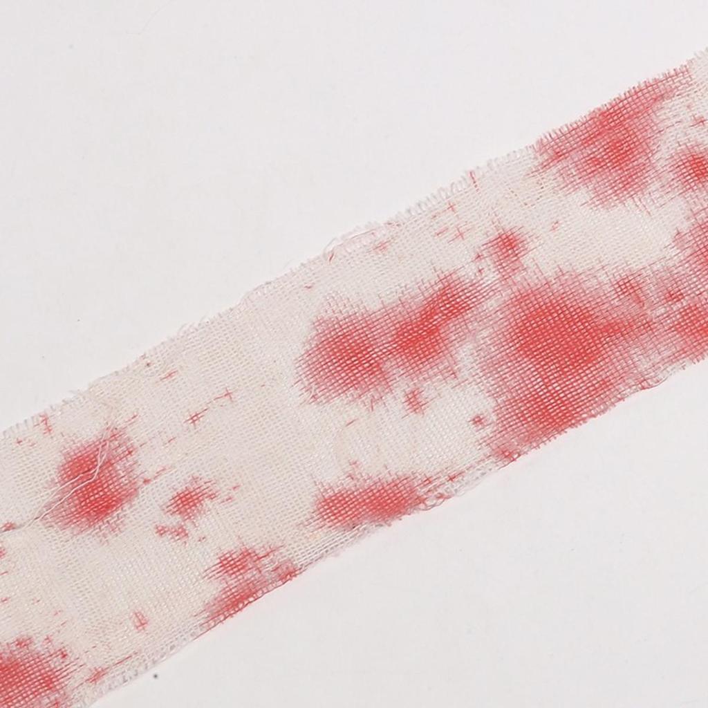 Halloween Bloody Gauze Decorations Horror Style Bloody Cloth Bandage Door Curtain Creates Spooky for Halloween Haunted House Party Decor