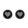 2pcs Car Coaster Diamond Heart Shape Water Cup Bottle Holder Anti-slip Pad Silica Gel Waterproof Mat Car Interior
