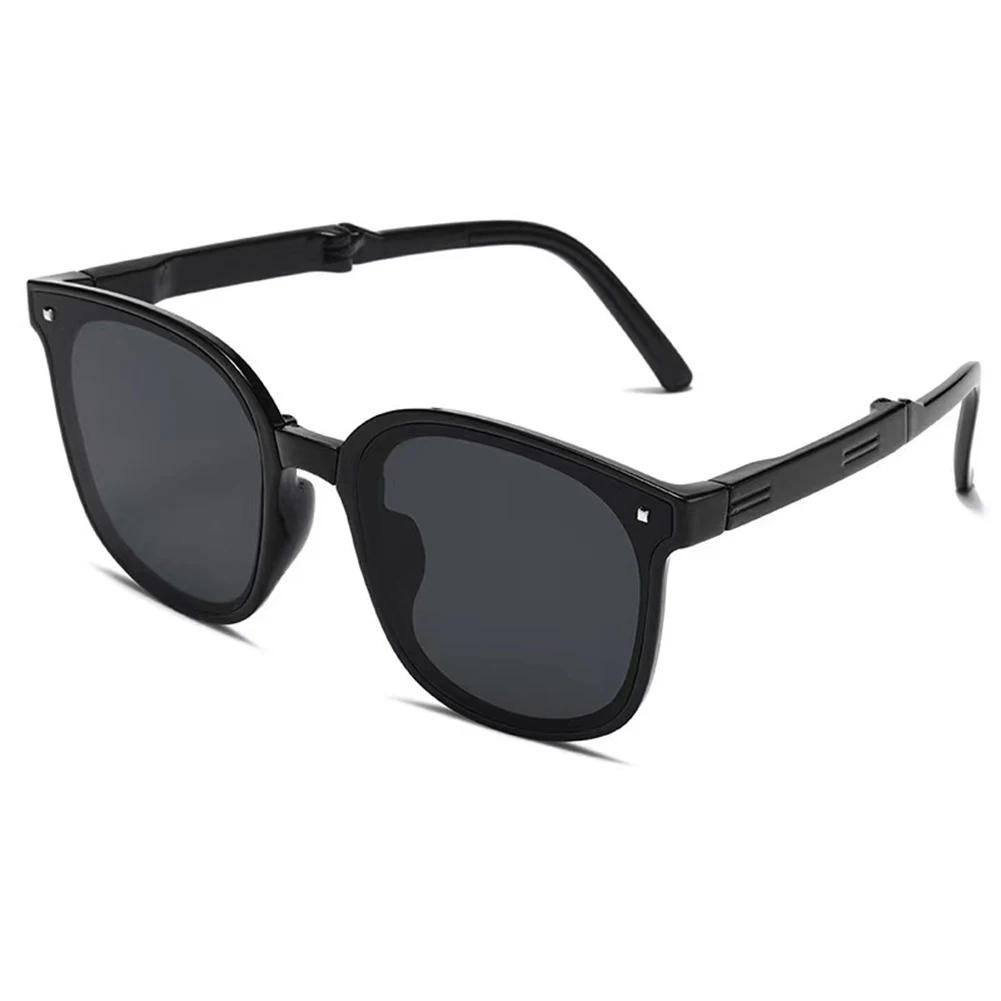Fashion UV400 Foldable Sunglasses Summer Trendy Unisex Sunglasses Portable Design for Outdoor Travel Streetwear Accessories чёрный