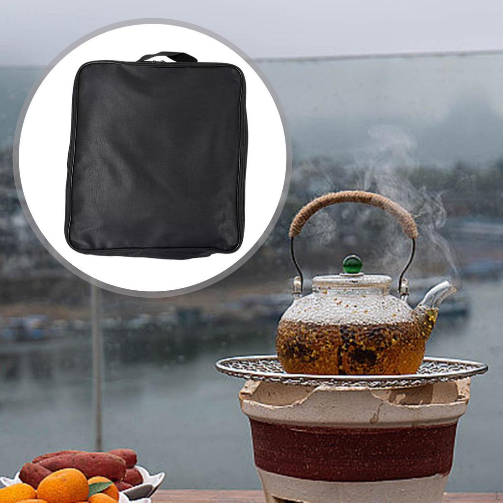 Camp Carry Bag BBQ Grill Storage Camping with Handle Organizer Tool Holder Handbag for Equipment