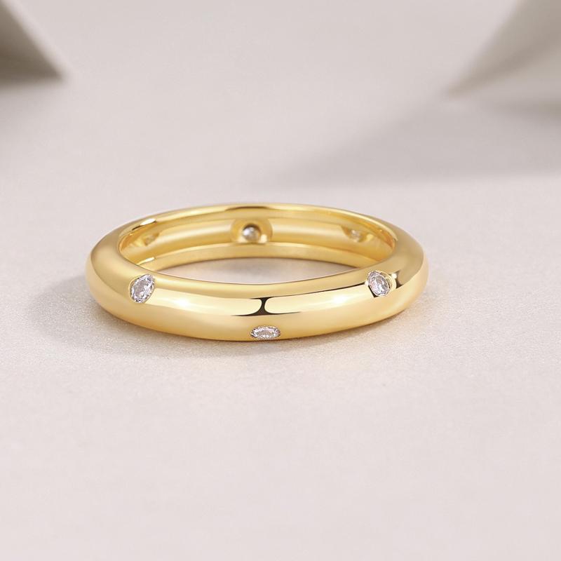 Nabest Gold Plated   CopperEngagement Wedding Rings GRA Certificate VVS D Color Moissanite Women Lab Diamond Ring