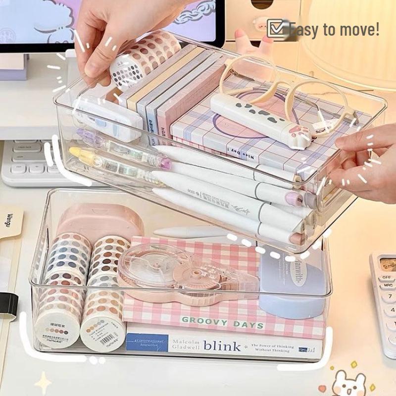 Transparent Large-Capacity Multifunctional Jewelry and Desktop Storage Box