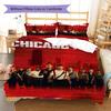 Pościel z wzorem Chicago Fire, Zestaw kołdry Poszewka na kołdrę Poszewka na poduszkę Domowy Prezent Urodzinowy (1 * poszwa na kołdrę + 2 * poszewki na poduszki, bez rdzenia)