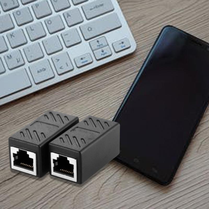 RJ45 to CAT6 Ethernet Extension Cable LAN Cable Extender Network Patch Cord Connector for Computer Laptop Connector