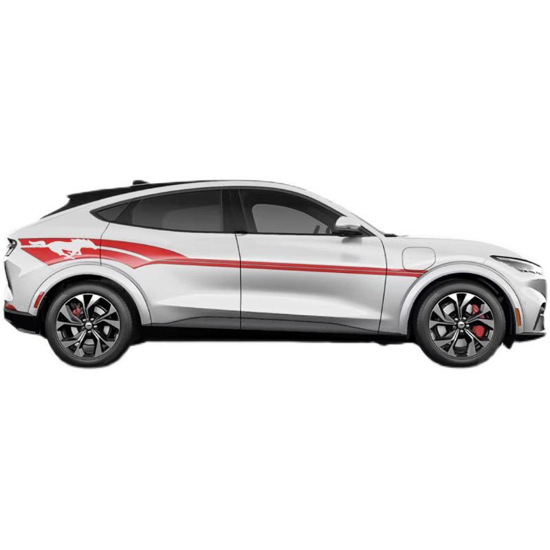 Kompatybilny Ford Mustang Mach-E Pełny Wrap Samochodowy z Naklejką Wyścigową