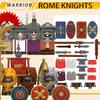 MOC Medieval Military Rome Knights Series Building Blocks Castle Soldier Figures Accessories Shield Bricks Christmas Toys Gifts