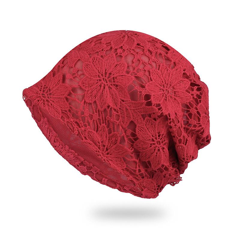 

Ethnic Style Mesh Large Flower Head Covering With Breathable Fabric For Women Style A