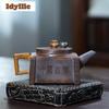 530ml Classic Yixing Purple Clay Teapots Handmade Square Pot Raw Ore Wood-fired Porcelain Mud Kettle Zisha Tea Set Decoration