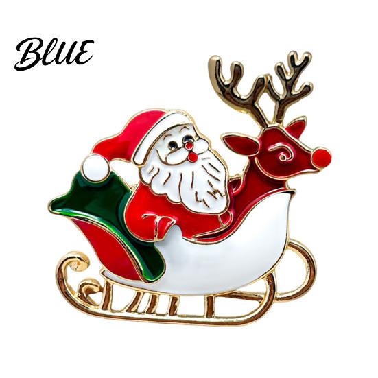 Alloy Santa Claus Pin Zinc Brooch Enamel Cartoon Father Christmas