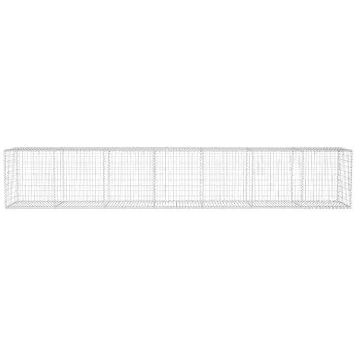 VidaXL Mur de Gabion Couvercle 600x40x100 cm Jardin Patio Panier à Pierres 142530