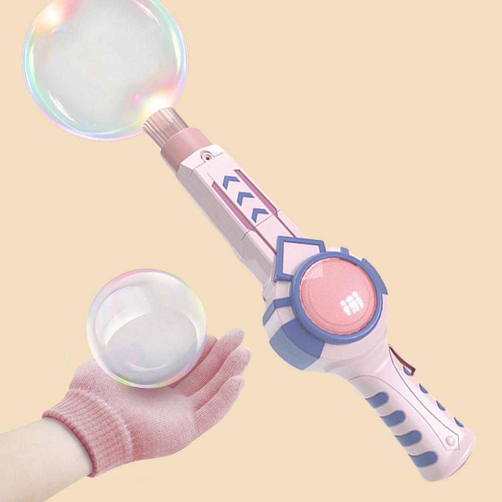 Smoke Bubble Machine Portable Elastic Bubble Fog Wand with Magic Smoke Effect Children Outdoor Bubble Toys Soap Bubbles Blower