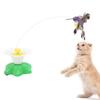 360 Degree Rotatable Flying Bird Butterfly Cat Toy Lifelike Cat Toy  Interactive Play