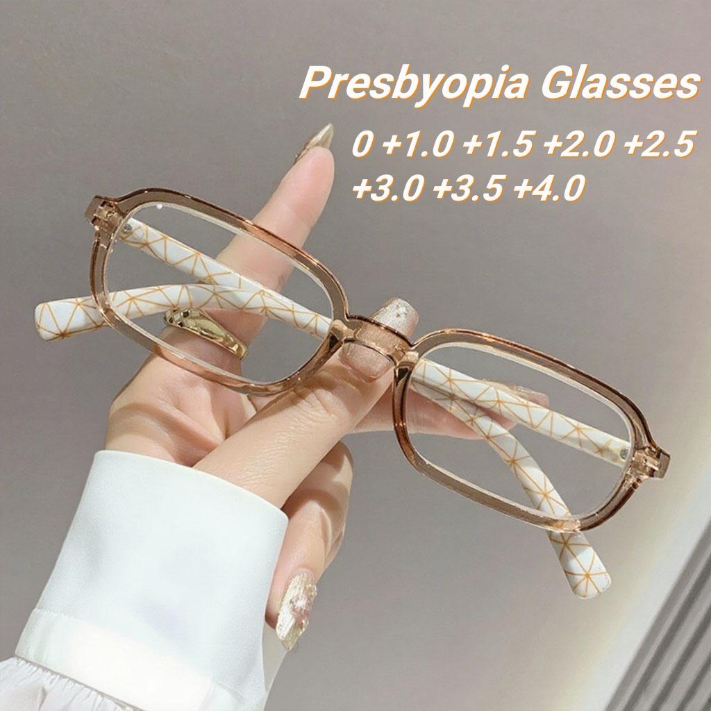 Popular Retro Small Frame Light Luxury Women'S Presbyopia Glasses Ultra Light Neutral High-Quality Anti Blue Light Glasses