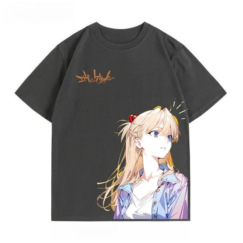

Neon Genesis Evangelion Asuka Sketch Style Anime White T-Shirt Oversized Streetwear Pop Rock Concert Fan Merch T-Shirt XXXL