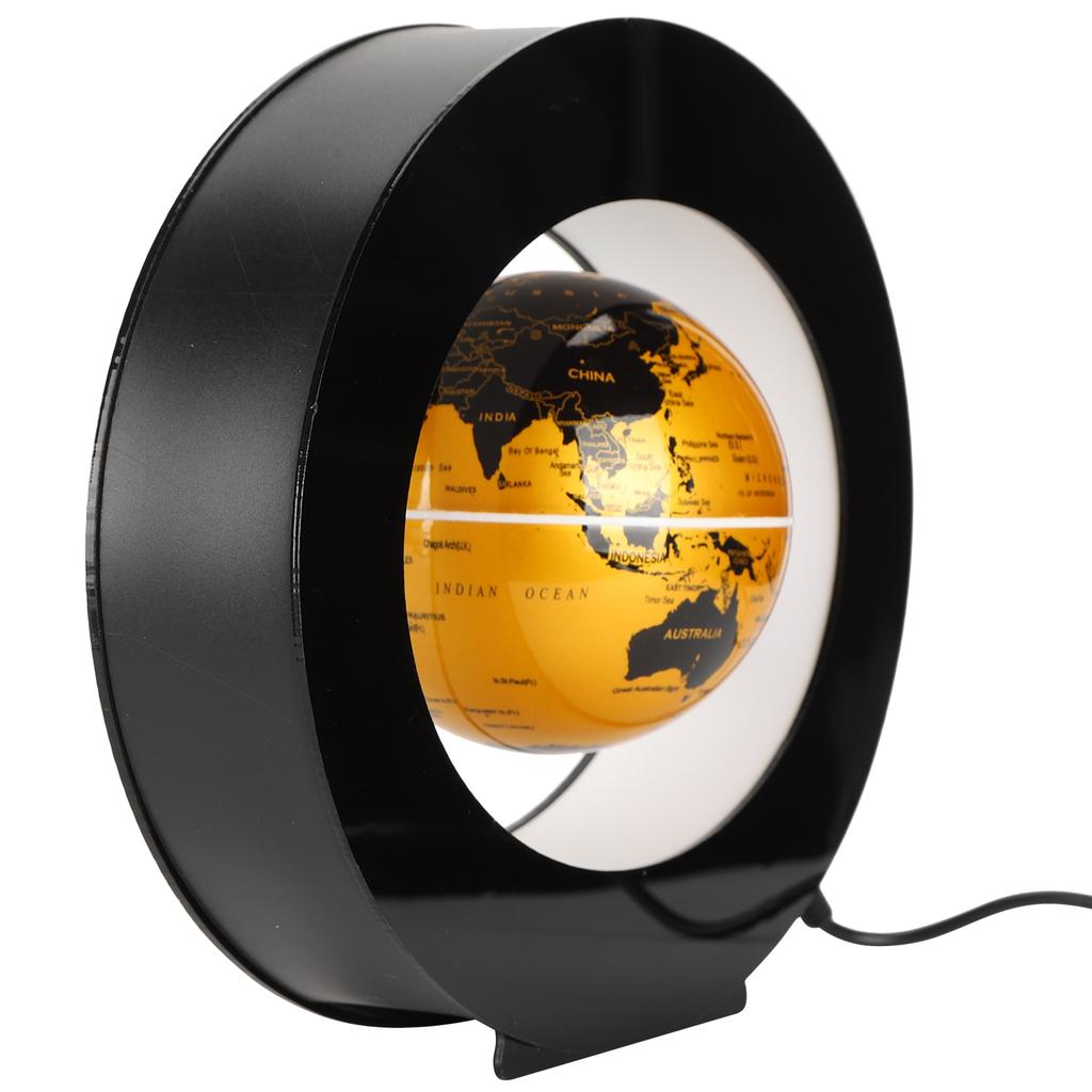 Floating Globe Magnetic Levitation World Map Ball Desktop Decoration with Oval Base 100‑240V