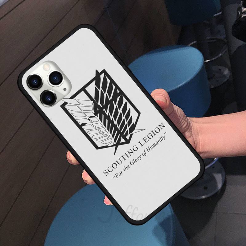 Attack On Titan Anime COMIC Phone Case For Iphone 7 8 12 11 XR XS Pro Max Mini Plus Soft Silicone Cover Shell Funda