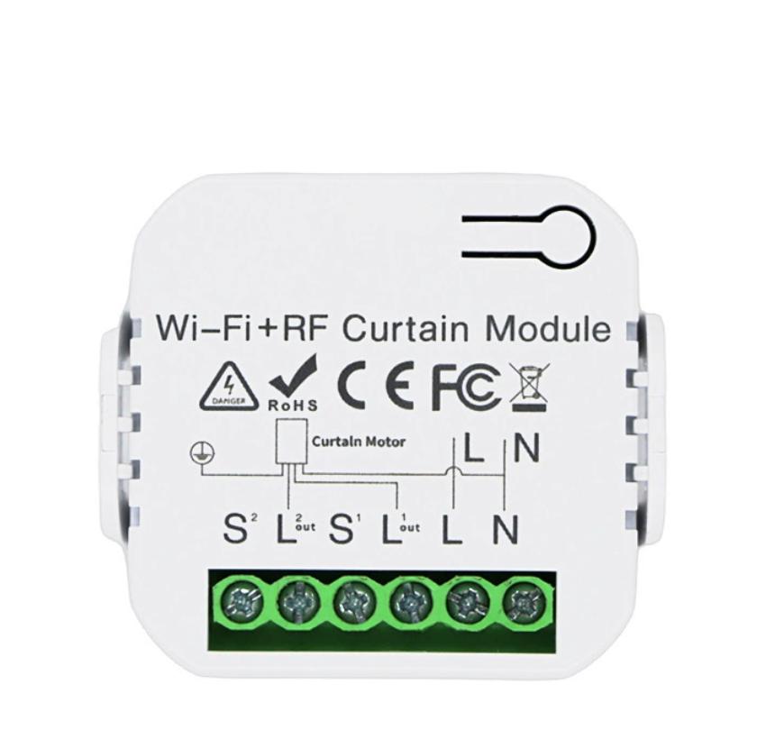 Smart WiFi RF Curtain Switch Module Wireless 433MHz 5 in 1 Remote Controller,110V 220V 240V for Roller Shutter Garage Tuya Alexa
