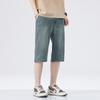 Ultra-thin Tencel Denim Shorts For Men, Cool, Loose, Straight, Casual, Versatile, Three-quarter Shorts, Summer Trend