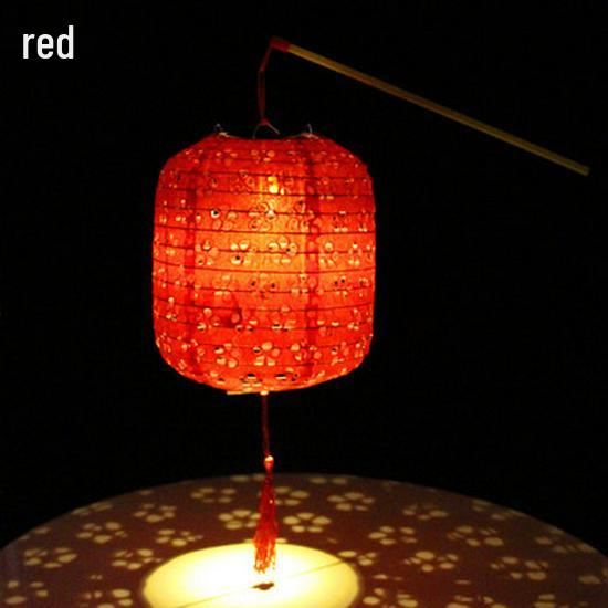 Cylindrical Winter Melon-Shaped Luminous Handheld Paper Lantern for Children's Dance and Hanfu Photography