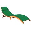 Folding Sun Lounger with Cushion Solid Acacia Wood