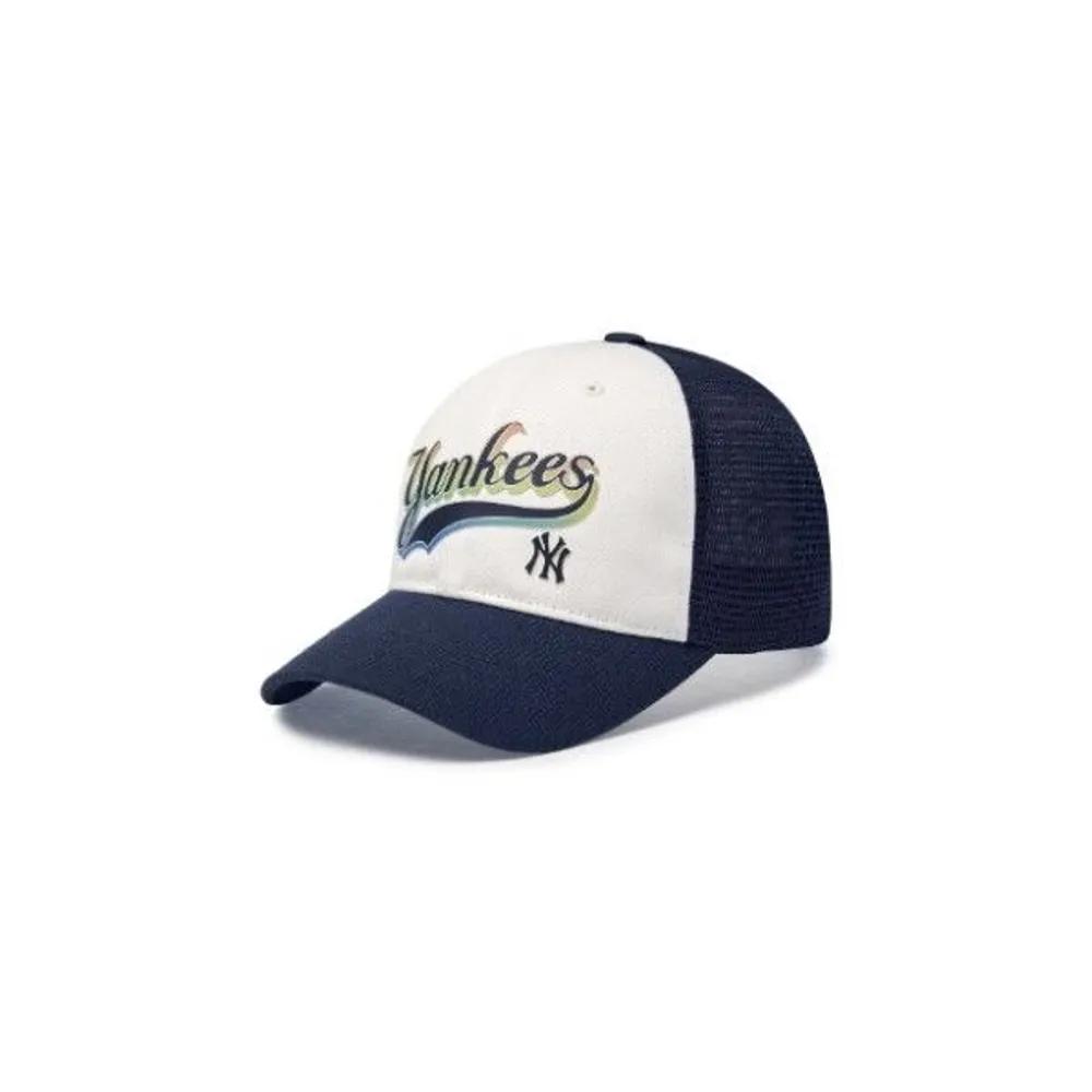 [MLB] Cap NQK 7ACPVT353-50NYS Vintage Cursive Logo Color Block Mesh Cap New York Yankees F4