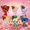 Valentine's Day Gifts Decor Rose Artificial Flowers Bouquet 17CM Fake Flower for DIY Girlfriend Gift Wedding Marriage Decoration
