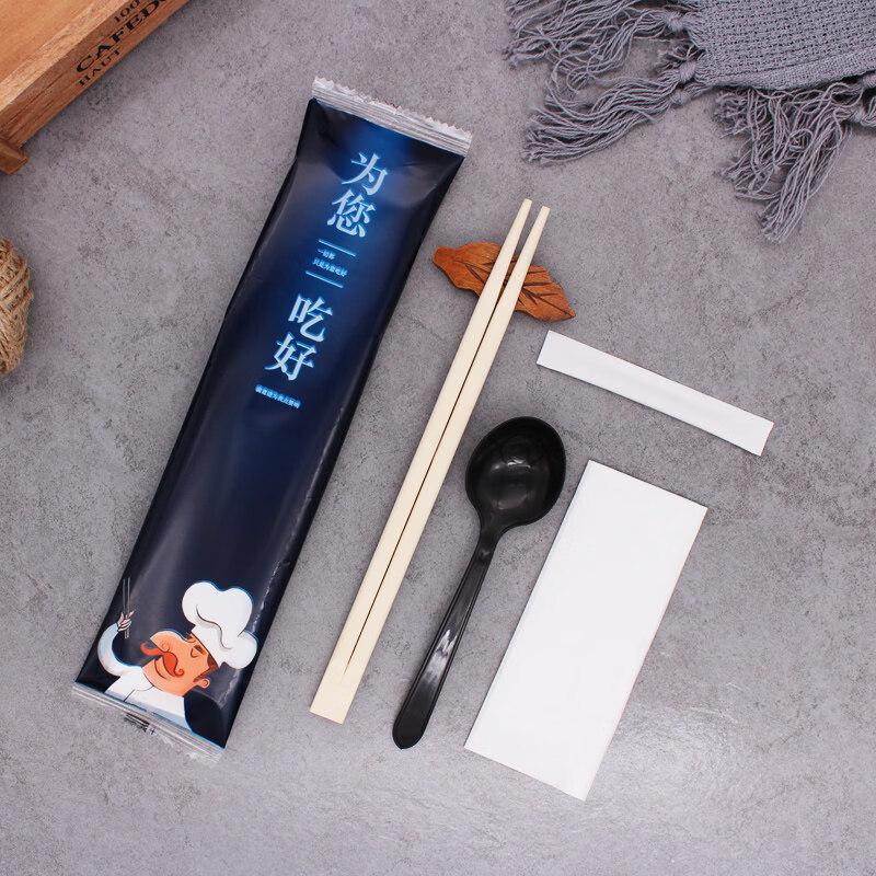 Disposable Bamboo Chopsticks & Spoon Set