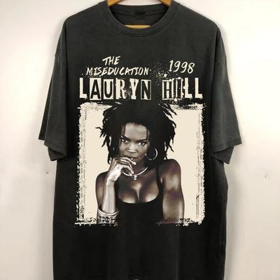 Rare Big Graphic Lauryn Hill Retro 90s T-shirt NZ995