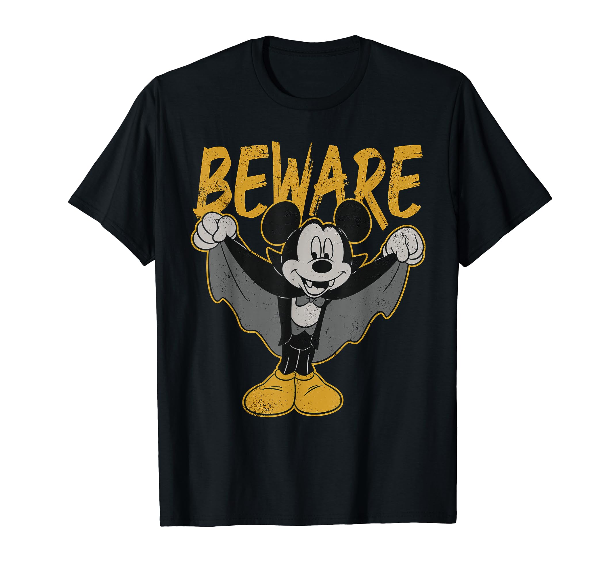 

Disney Mickey Mouse Dracula Costume Beware Retro T-Shirt