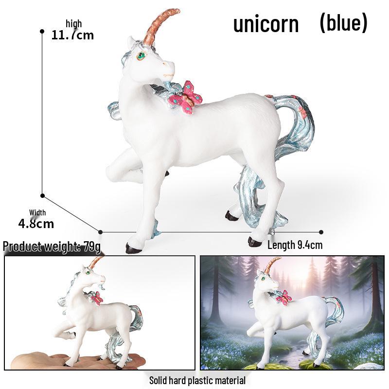Mythical Creatures Toy Set: Unicorn, Elf, Pegasus, Flying Horse Model for Kids.