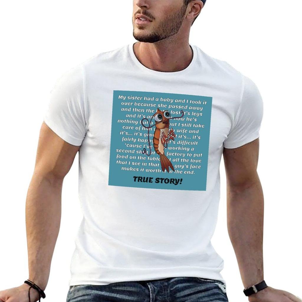 Garnelen-Mitleidsgeschichte (Hain-Alarm) T-Shirt Schnelltrocknendes Reise-T-Shirt