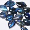 5 Pezzi Lotti Cabochon di Labradorite Naturale Pietra Piatta Lucidato Fai da Te Creazione Artigianato in Pietra Ovale Pera E Molteplici Forme Geometriche