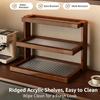 Acrylic countertop cup holder storage shelf desktop organizer for teacups mugs and water glasses suitable for coffee shops corner storage and display