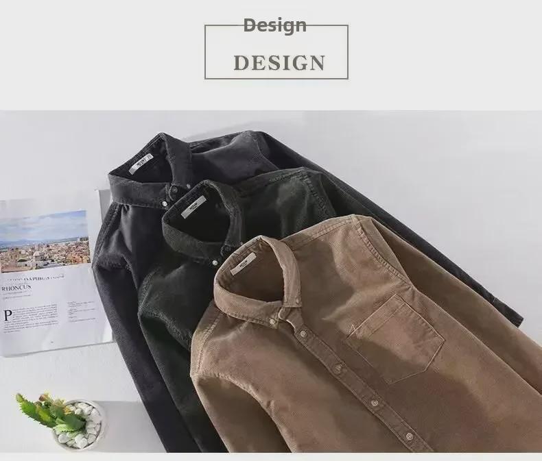 Men's Trendy Casual Loose Corduroy Jacket – Spring/Autumn Japanese Style