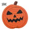 Halloween Kitchen Tableware Pumpkin Cotton Rope Coaster, Handwoven Placemat with Funny Face, Iron Reusable Drink Coasters Craft Table Mat for