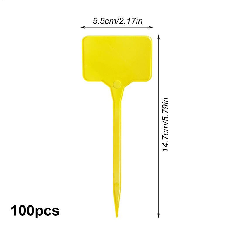 Garden Plant Labels 100-Pieces Seedling Name Labels T-Type Nursery Marker Sign Writable Plant Marking Stakes For Greenhouses
