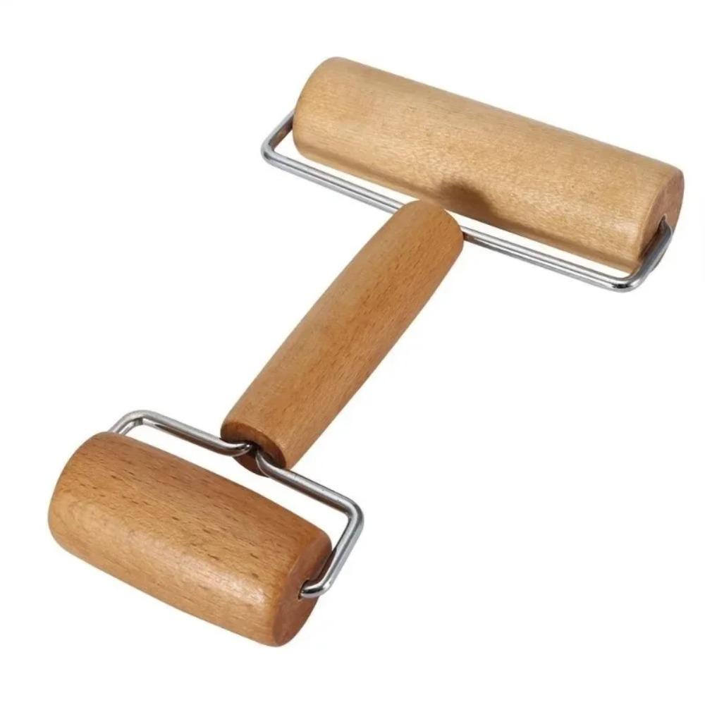 1Pc Wooden Rolling Pin Handheld Pastry Roller for Baking Pizza and Dumplings Solid Wood Dough Roller Convenient Kitchen Utensils