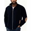 Herren Zip-Up Hoodie Vintage Gefüttertes Sweatshirt Fleece Full-Zip Winter Warme Jacken mit Ellbogenflicken