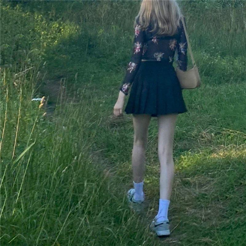 Women Fashion Pleated Skirt High Waist Sexy Skirts Tennis Skirt Casual Pleated Mini Skirt