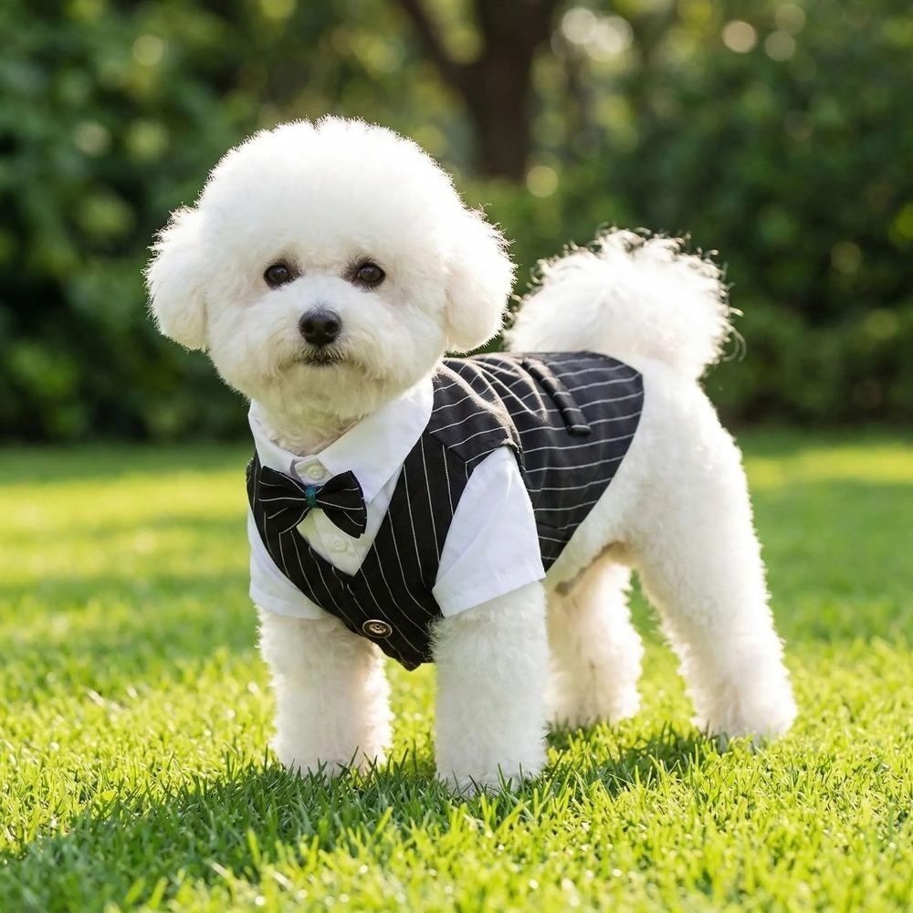 Handsome Cat Dog Party Suit Clothing Solid Fashion Pet Jacket for Cats Small Dogs Wedding Birthday Partying Clothes Costume