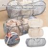 Opvouwbare Wasmand Organizer Voor Vuile Kleding Badkamer Kleding Mesh Opbergtas Huishoudelijk Wandhangende Mand Frame Emmer
