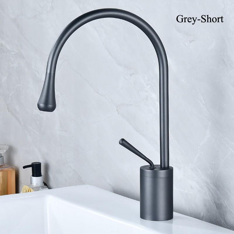 New Basin Faucet Single Lever 360 Rotation Spout Modern Brass Mixer Tap for Kitchen Bathroom Basin Water Sink Mixer Taps