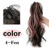 XINRAN Synthetic Claw Long Wavy Curly Wavy Ponytail Clip In Hair Extensions 12Inch Ponytail Wig For Women Daily Use
