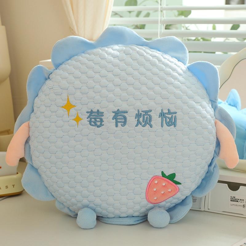 Ice Doudou Sunflower Hand Warmer Pillow Blanket 3-in-1 Car Cushion Blanket Office Lunch Break Lying Pillow Blanket