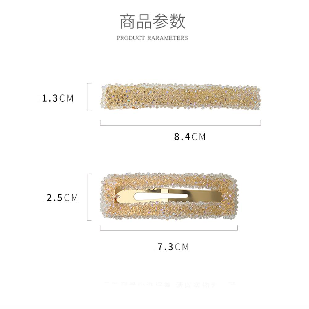 2 Piece Set Women's Alloy Crystal Rhinestone Hairpin Temperament Simple Bangs Hairpin