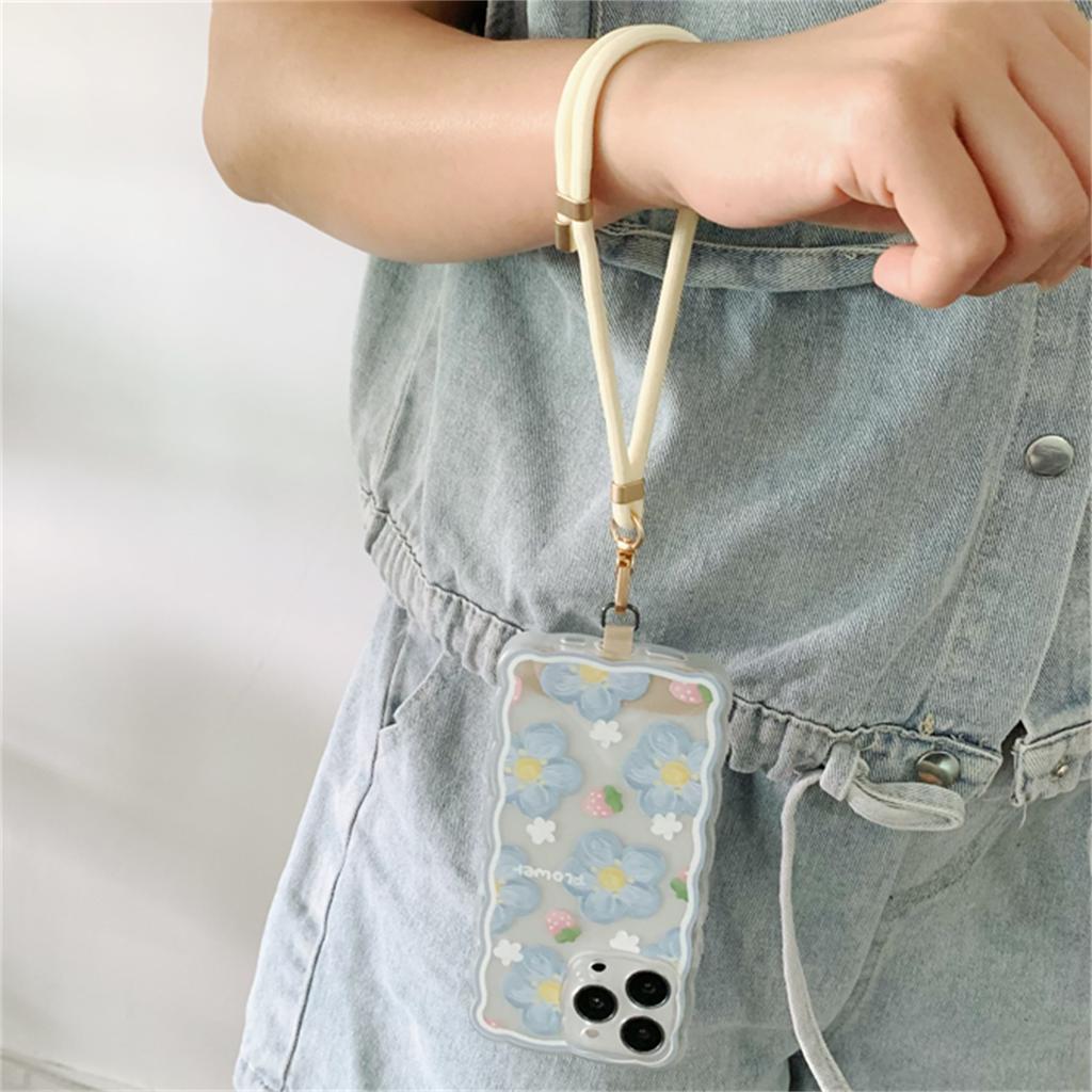 Luxury Metal Nylon Short Lanyard Phone Strap Keycord Hanging Trousers Accessories Stylish Anti-loss Keychain Wrist Rope Starp