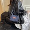 Washed Denim Hand Carry Small Bag Women's New Trendy Fashion Simple Pillow Bag Autumn and Winter Texture Messenger Bag