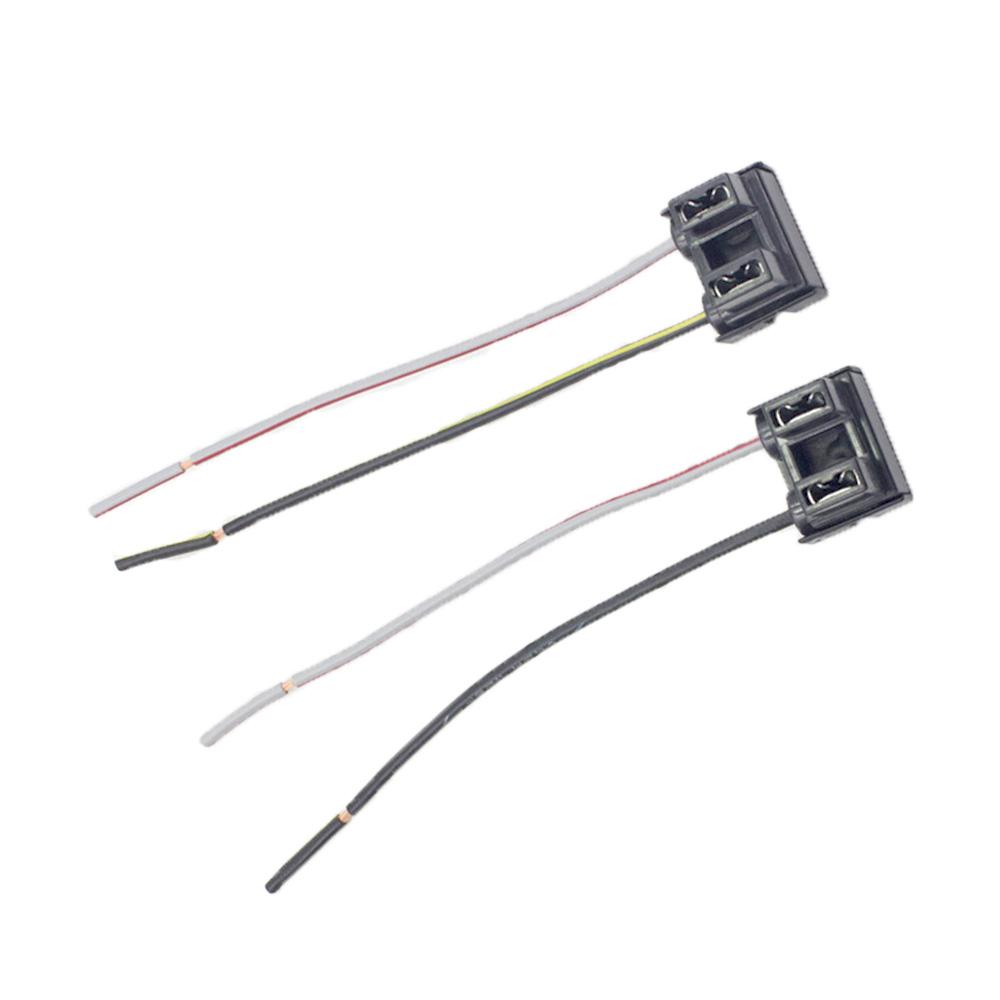 2 PCS Headlight Lamp Bulb Socket Wiring Harness Connector Plug Adapter Line for H1 H7 H4 Bulb