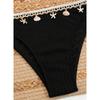 Sexy Bikini Shell Pendant Neck Strap Pure Color Swimming Suit Women's Bikini New Style Female Swimwear